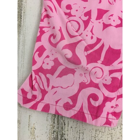 Vtg Lilly Pulitzer Pink 7Cs Print Crop Pants Girls Sz 5 - Picture 5 of 16